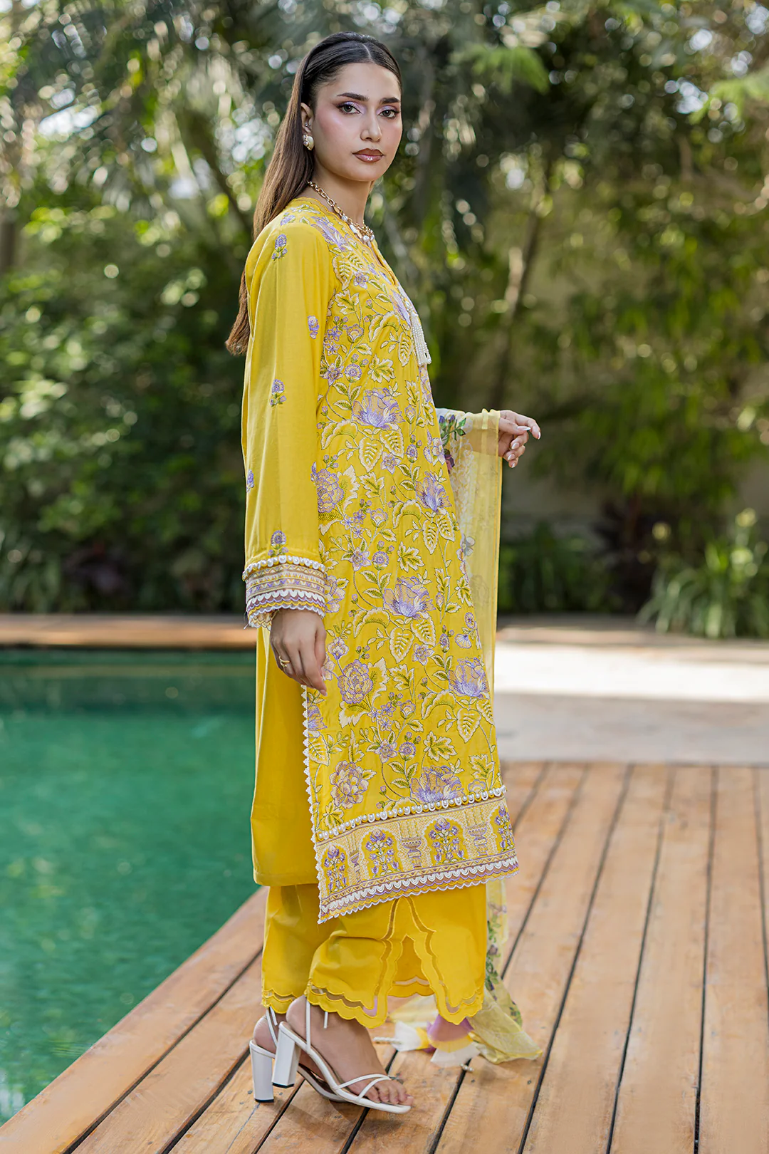 Embroidered Shirt Shalwar Dupatta - 4088 - Image 5