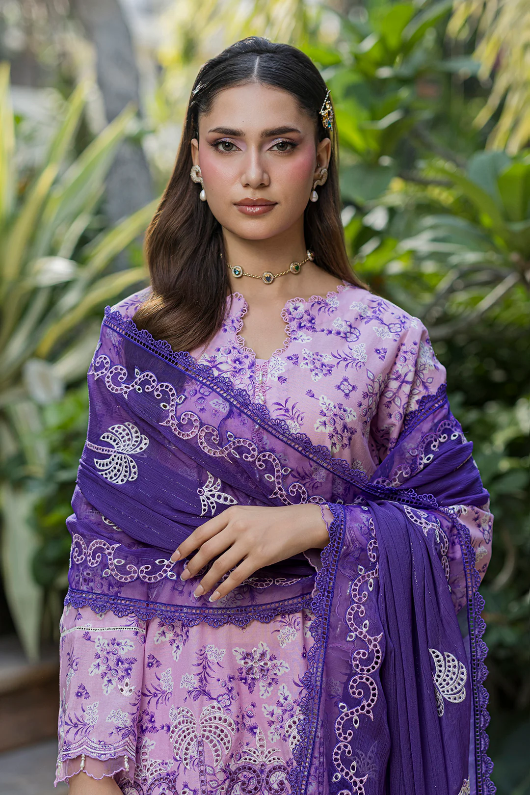 Embroidered Shirt Shalwar Dupatta - 4093 - Image 2
