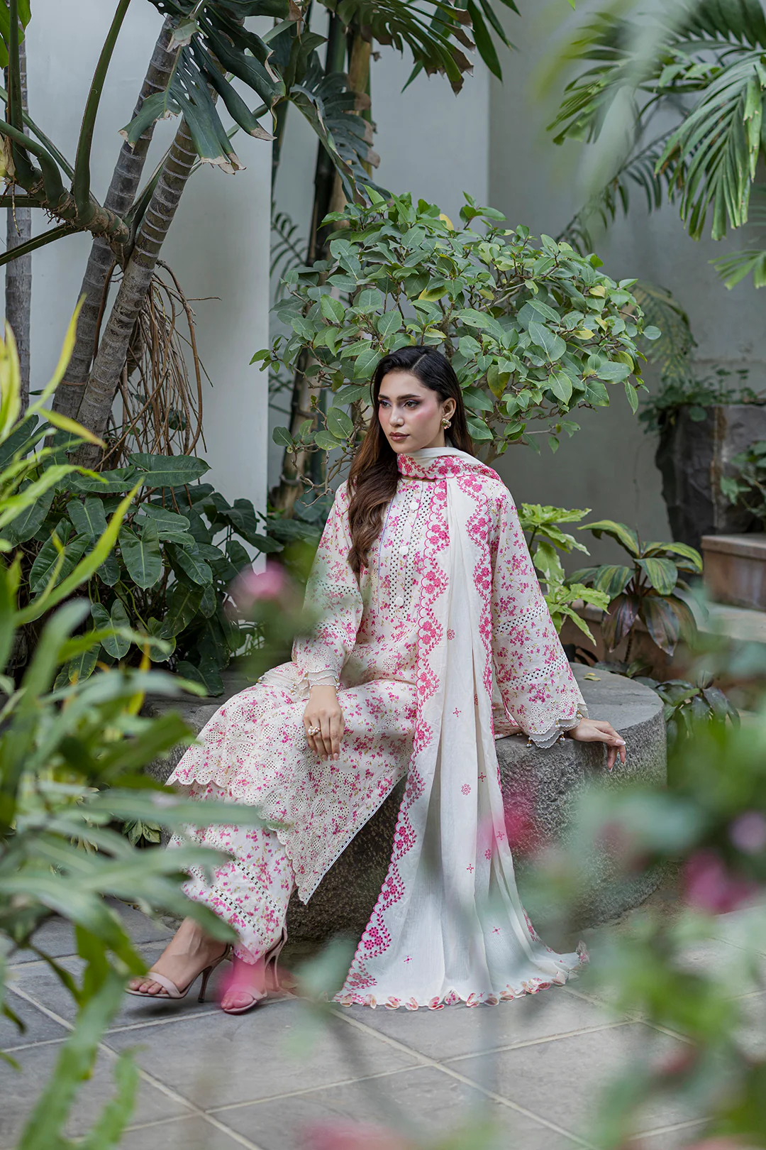 Embroidered Shirt Shalwar Dupatta - 4096 - Image 3