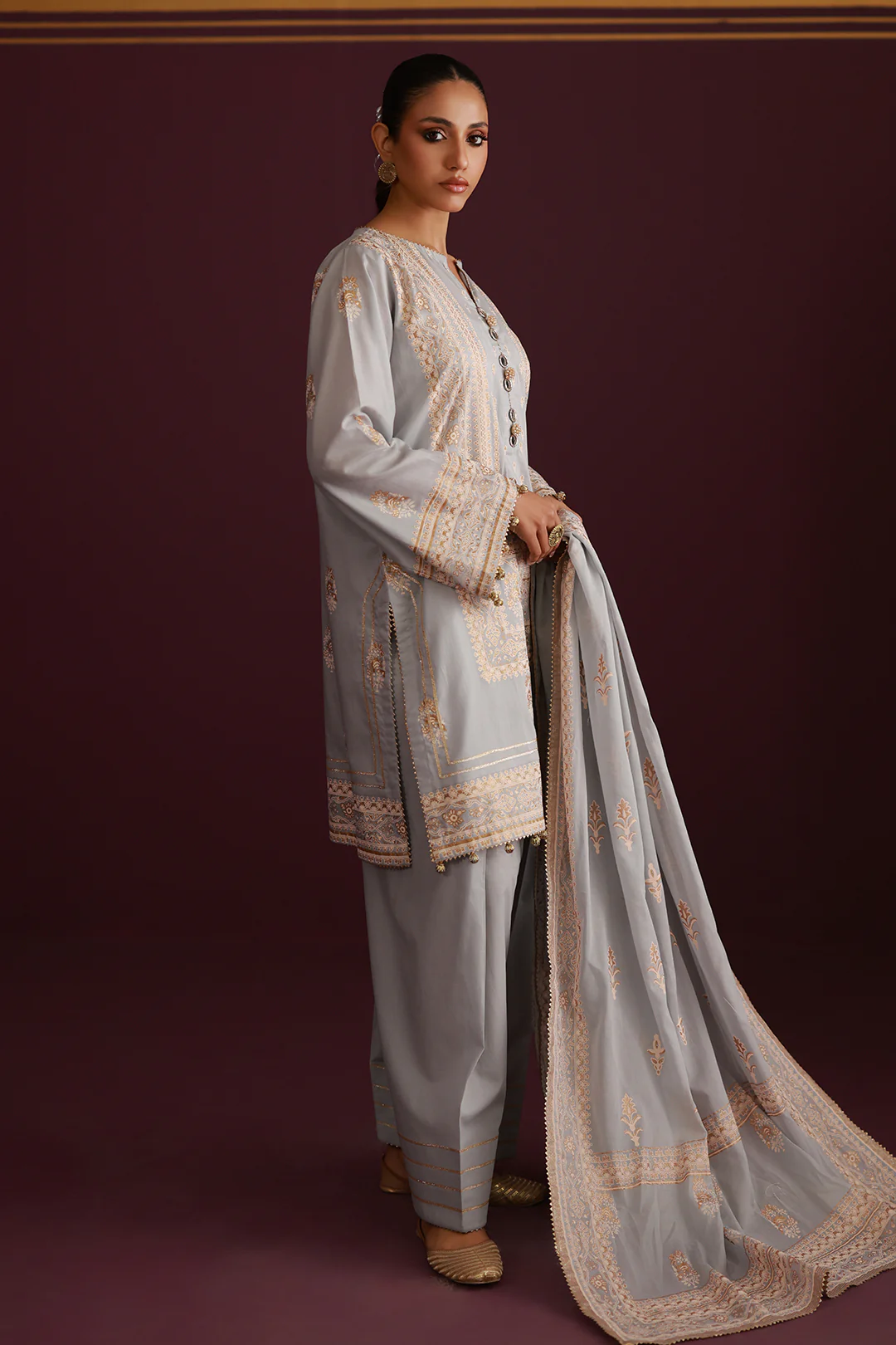 Shirt Shalwar Dupatta - 0438 - Image 6