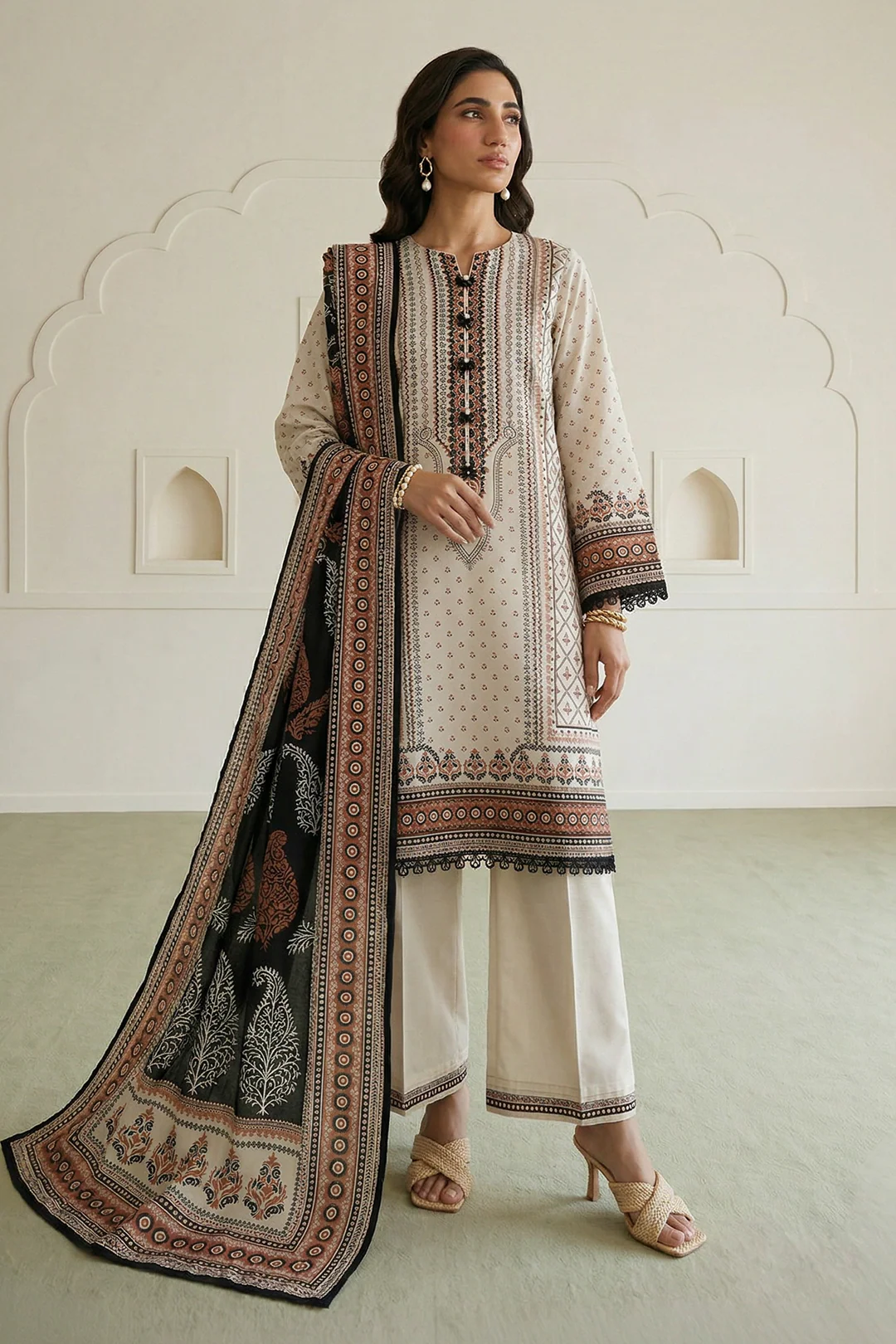 Shirt Shalwar Dupatta - 0940 - Image 3