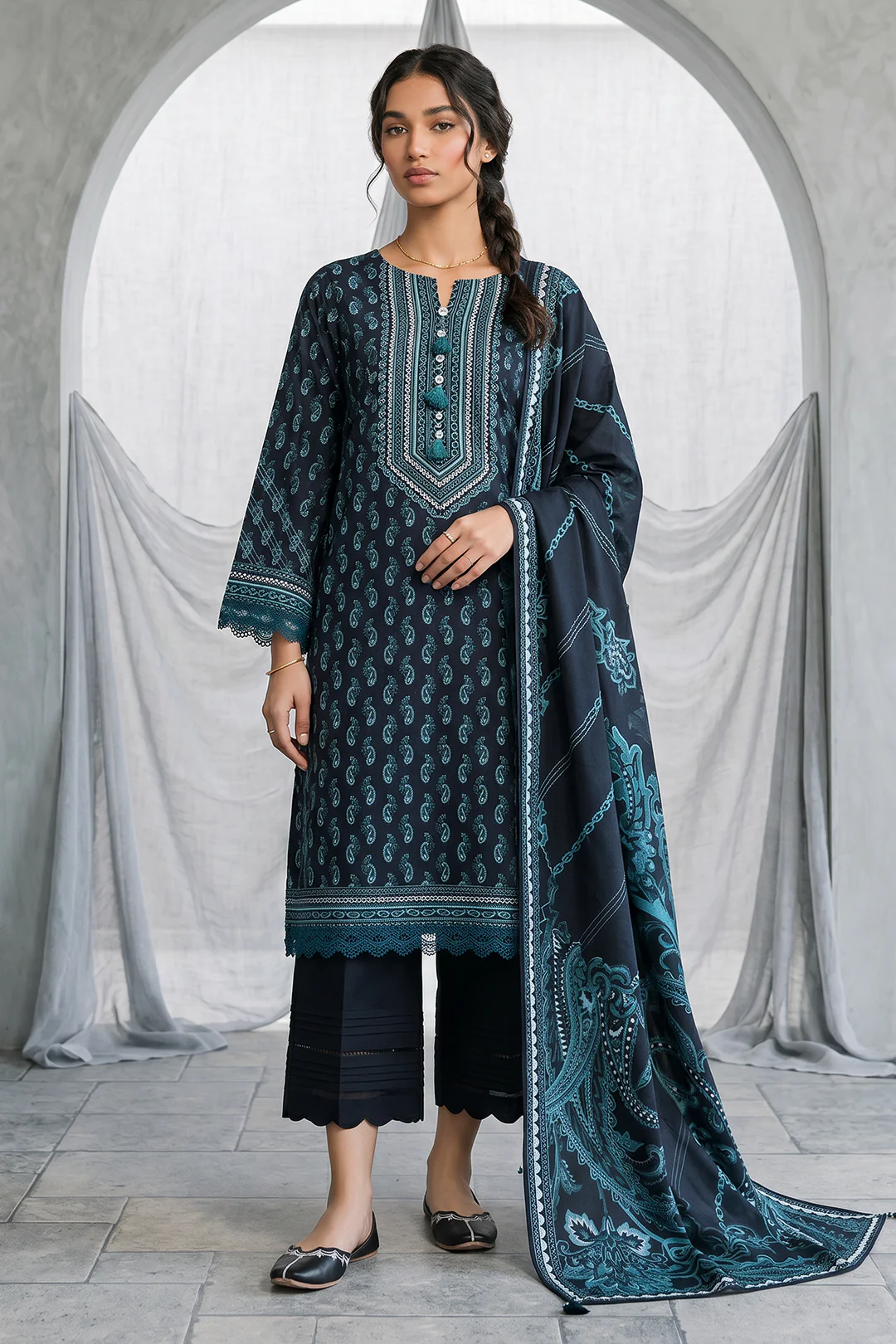 Shirt Shalwar Dupatta - 1077 - Image 3