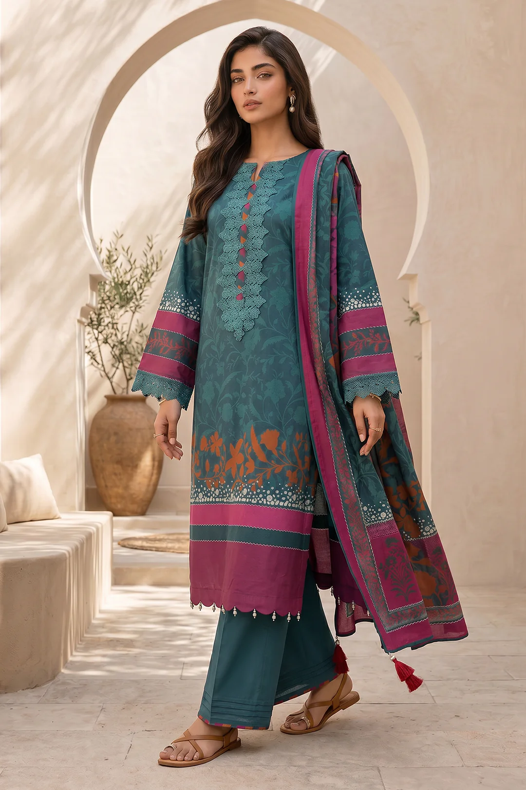 Shirt Shalwar Dupatta - 8040 - Image 2