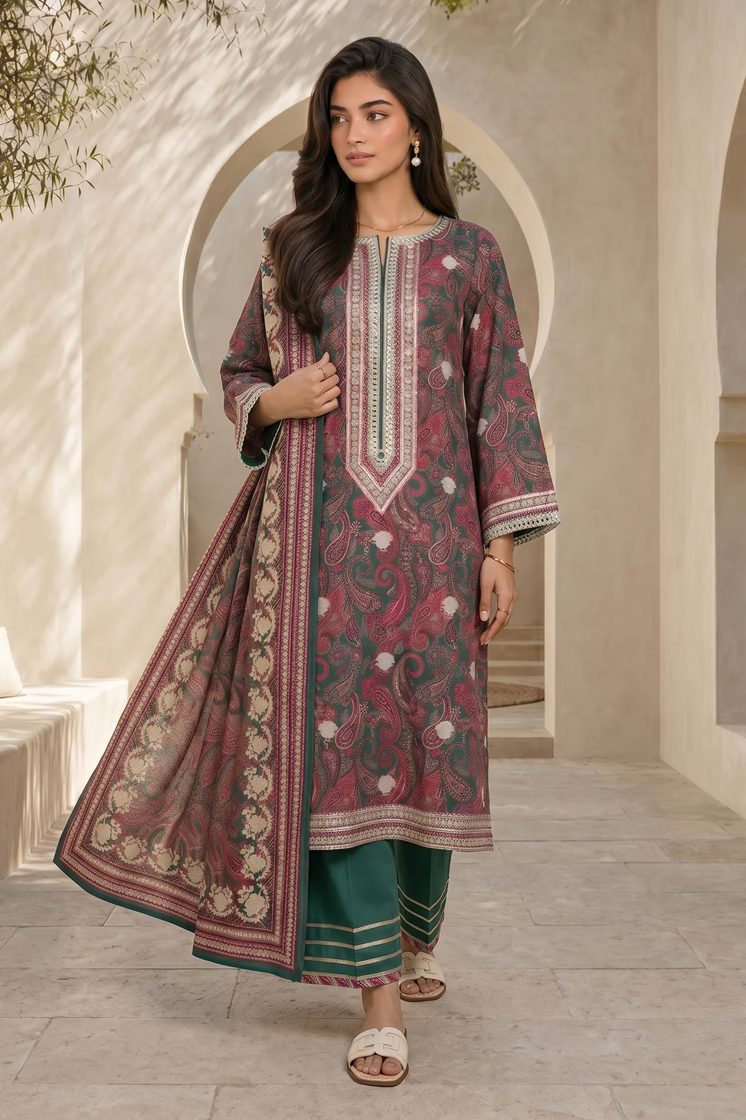 Shirt Shalwar Dupatta - 8044 - Image 2