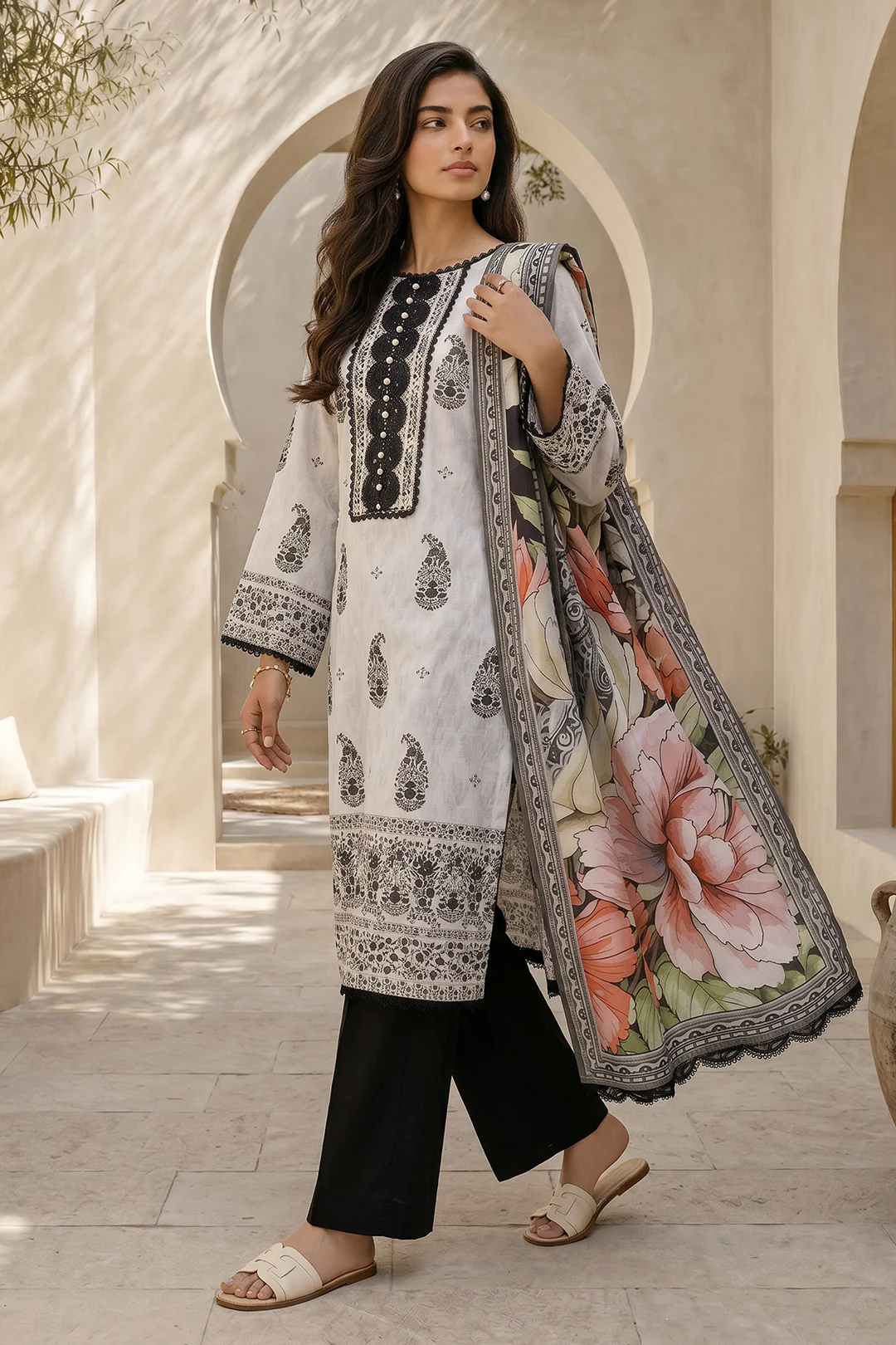 Shirt Shalwar Dupatta - 8045 - Image 3