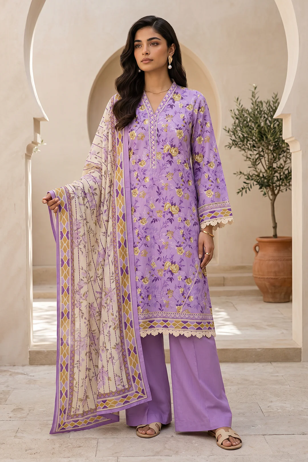 Shirt Shalwar Dupatta - 8061 - Image 3