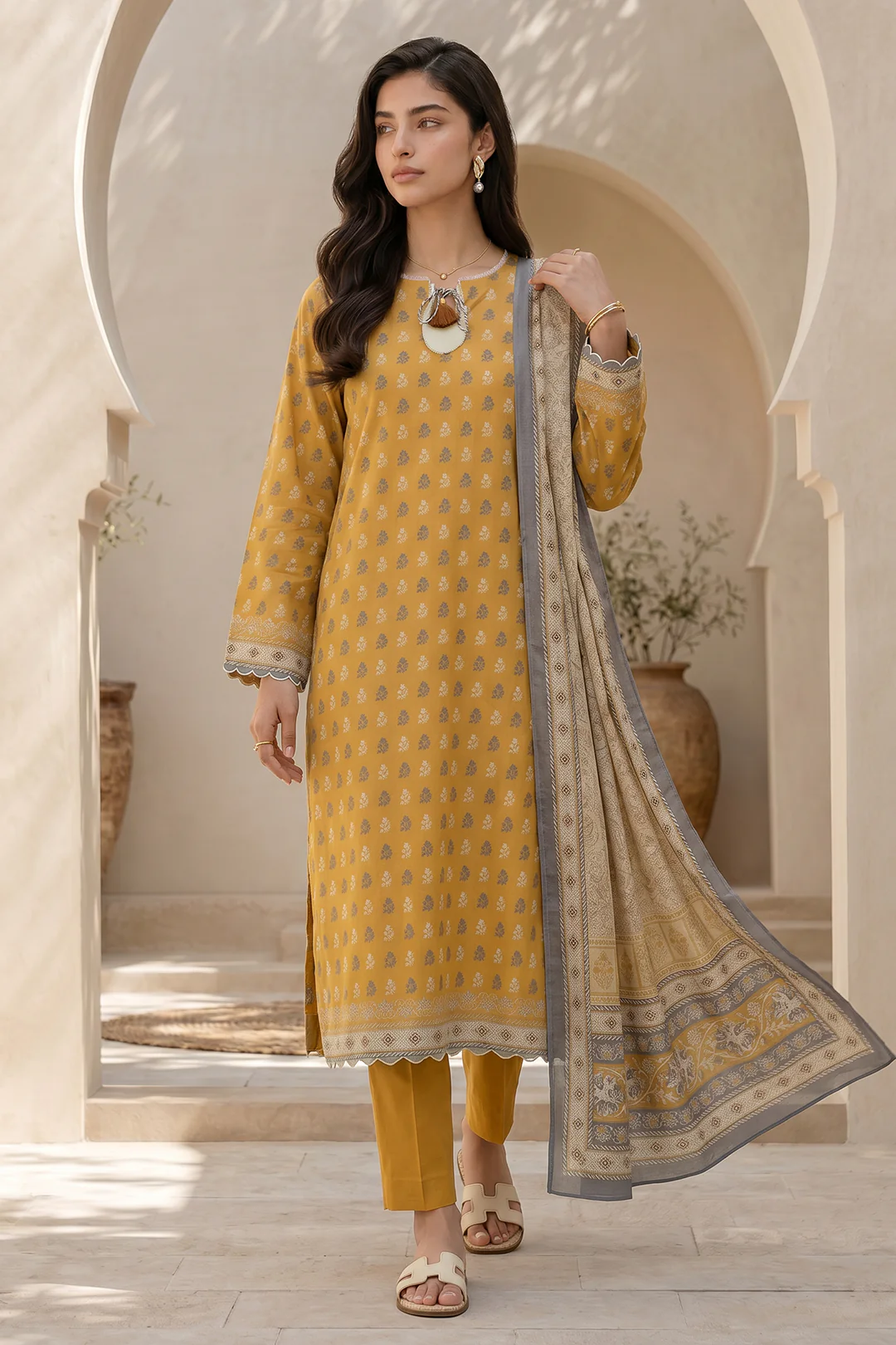 Shirt Shalwar Dupatta - 8062 - Image 2