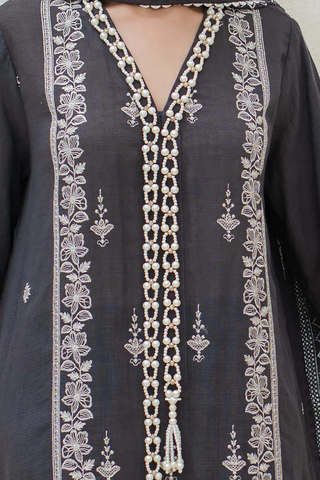 Embroidered Shirt Shalwar Dupatta - 0700 - Image 4