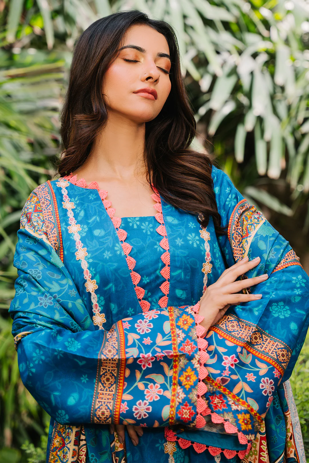 Embroidered Shirt Shalwar Dupatta - 0223 - Image 2