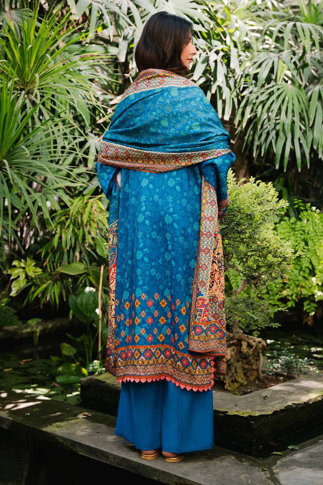 Embroidered Shirt Shalwar Dupatta - 0223 - Image 6