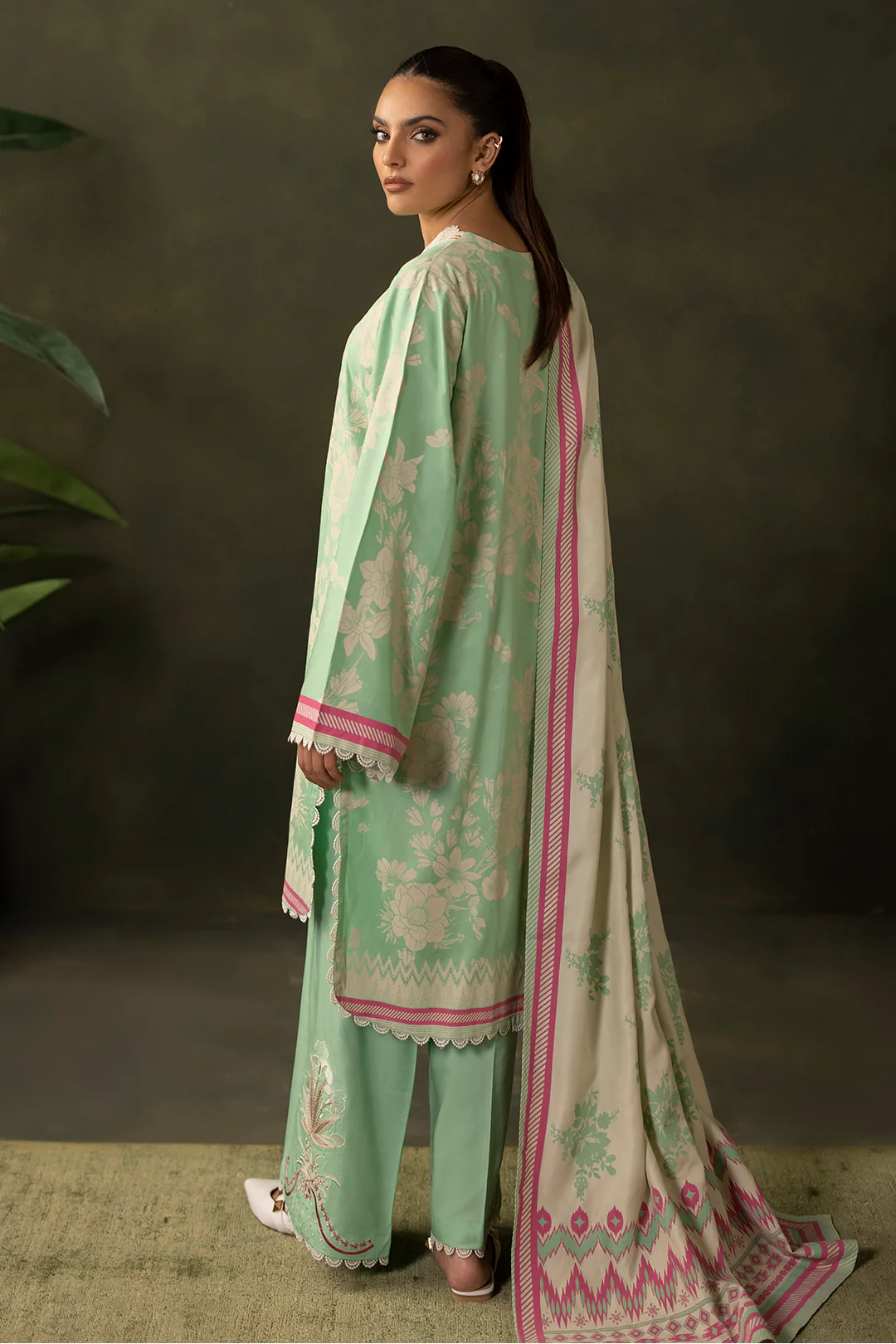 Embroidered Shirt Shalwar Dupatta - 0224 - Image 5