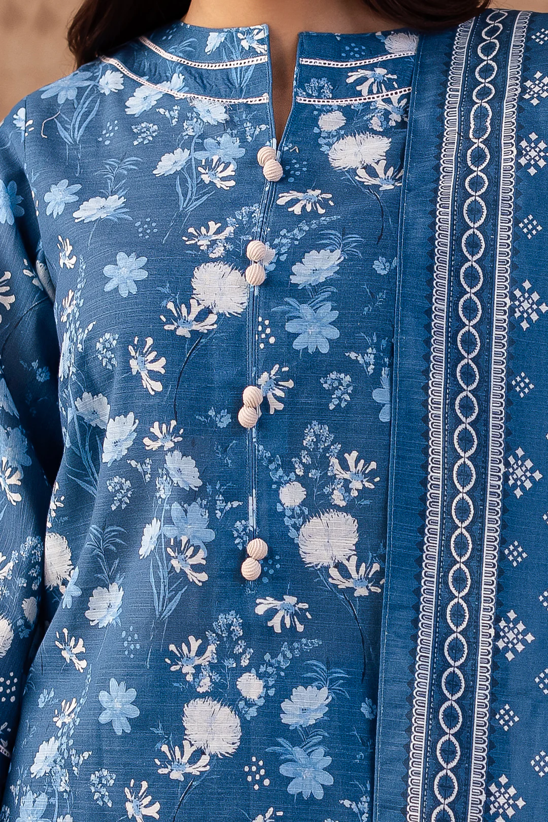 Embroidered Shirt Shalwar Dupatta - 0226 - Image 4