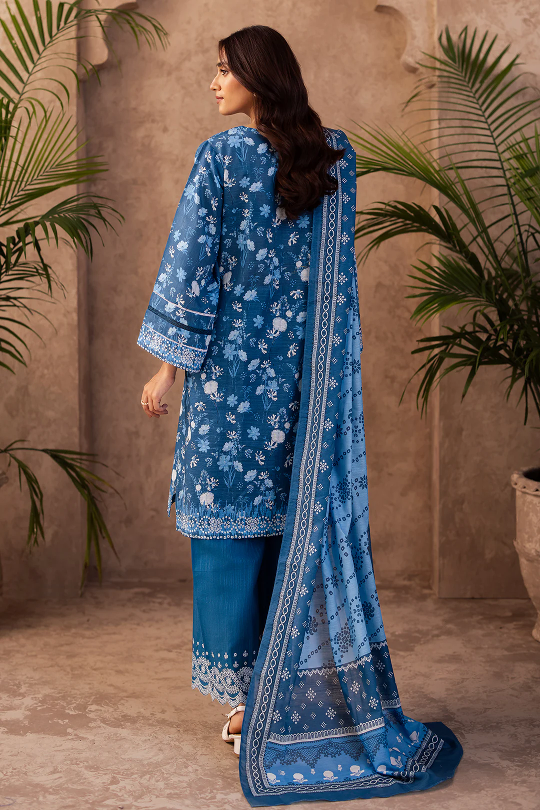 Embroidered Shirt Shalwar Dupatta - 0226 - Image 5
