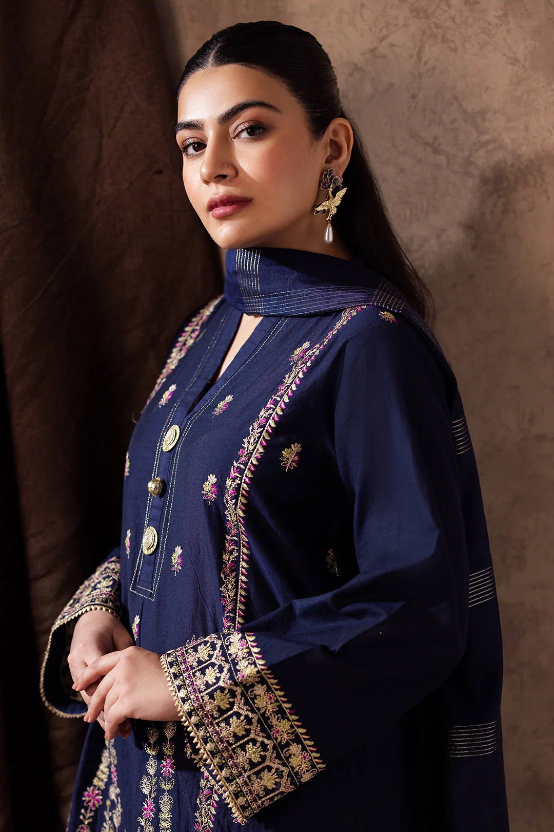 Embroidered Shirt Shalwar Dupatta - 0229 - Image 2