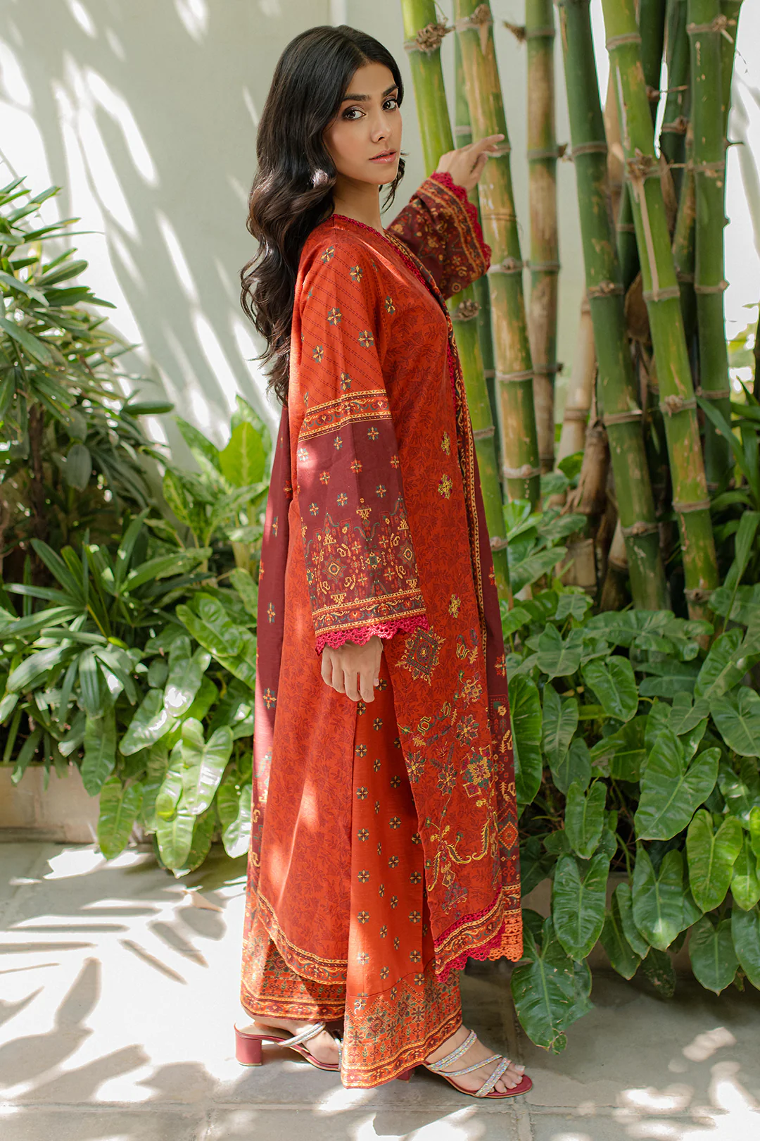 Embroidered Shirt Shalwar Dupatta - 0233 - Image 3