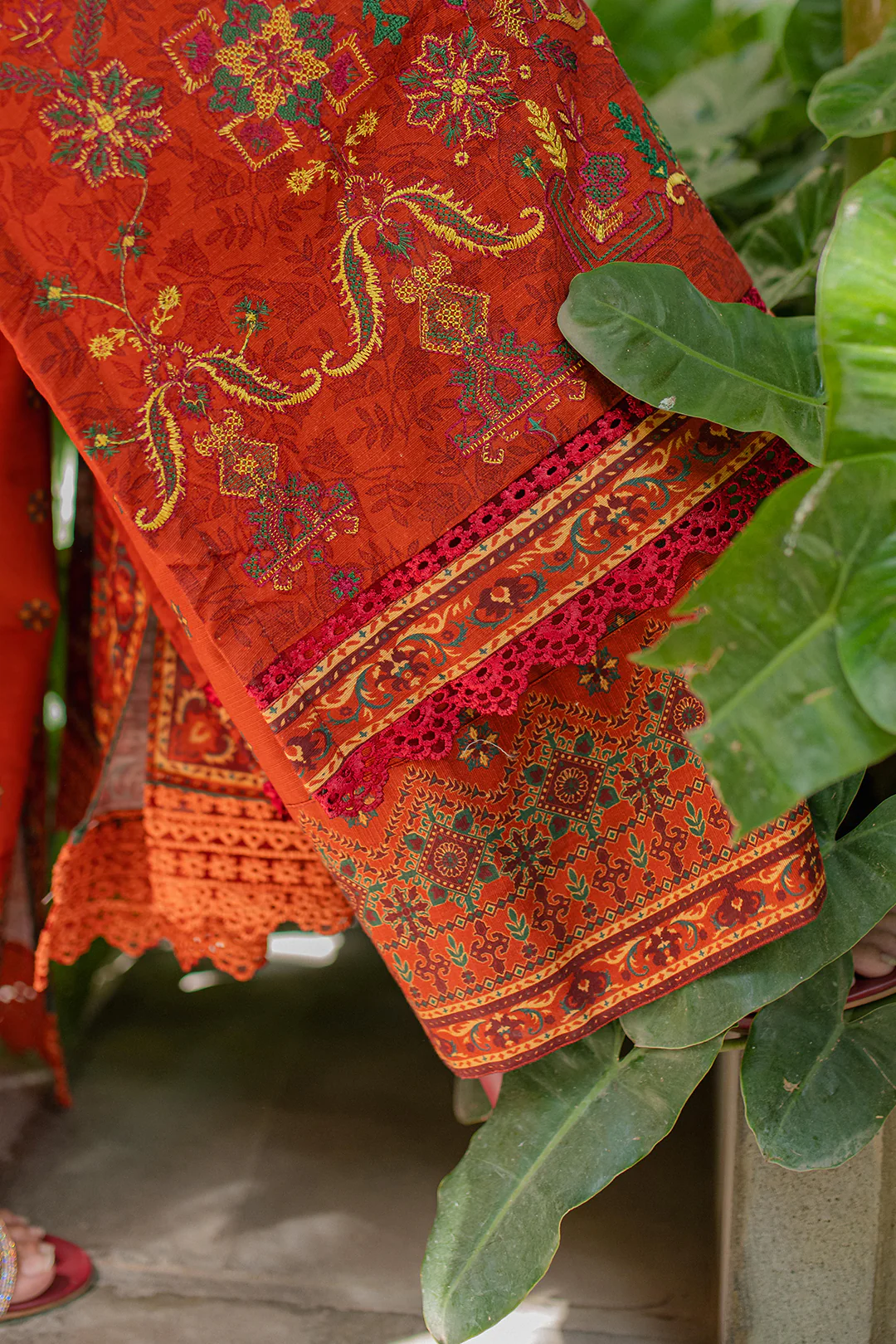 Embroidered Shirt Shalwar Dupatta - 0233 - Image 4
