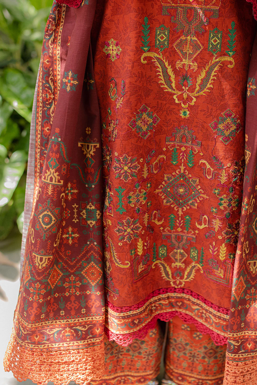 Embroidered Shirt Shalwar Dupatta - 0233 - Image 8