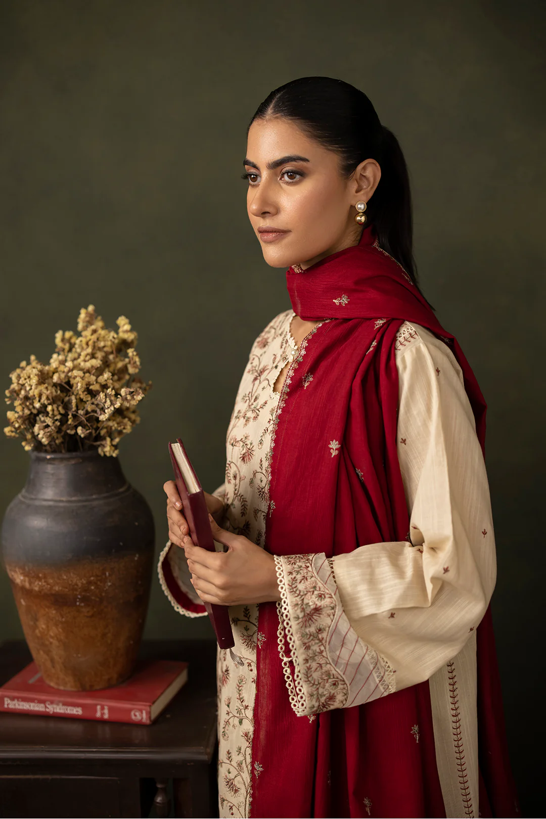 Embroidered Shirt Shalwar Dupatta - 0236 - Image 8