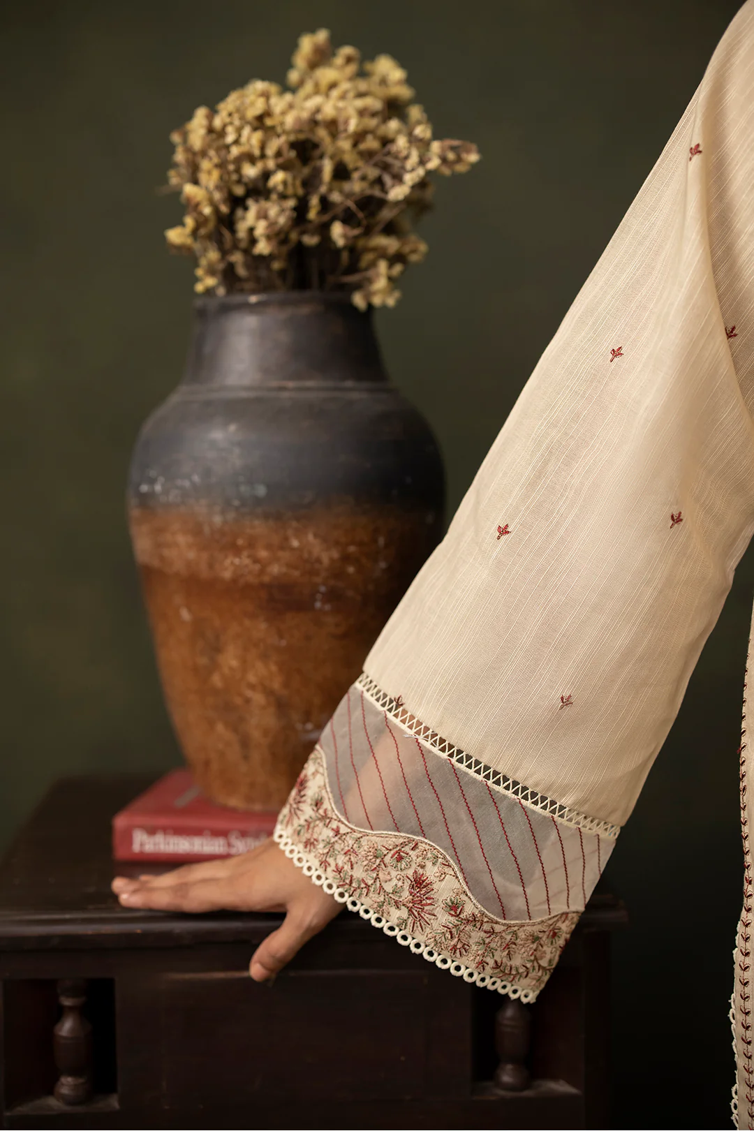 Embroidered Shirt Shalwar Dupatta - 0236 - Image 9