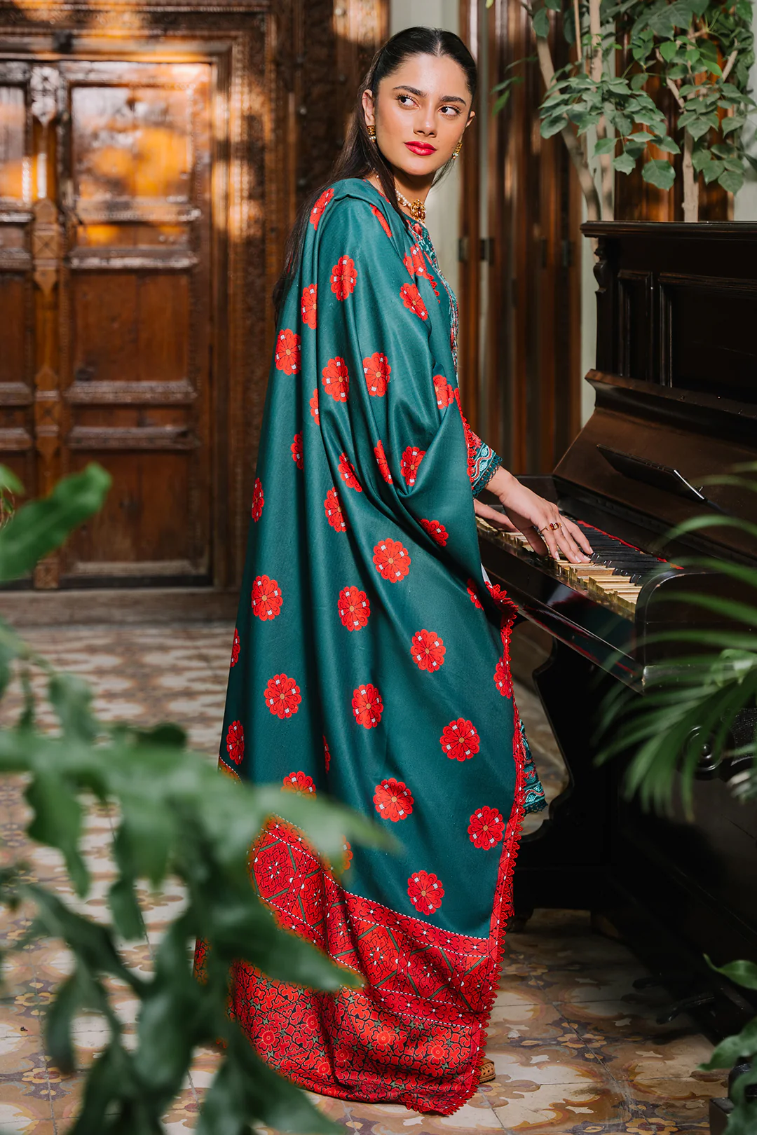 Embroidered Shirt Shalwar Dupatta - 0243 - Image 5