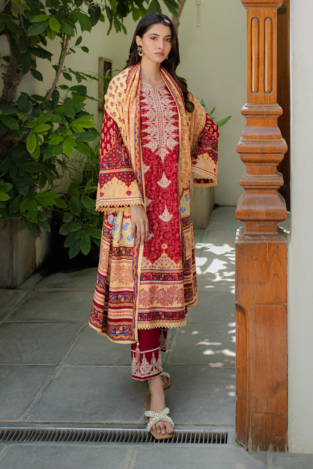 Embroidered Shirt Shalwar Dupatta - 0309