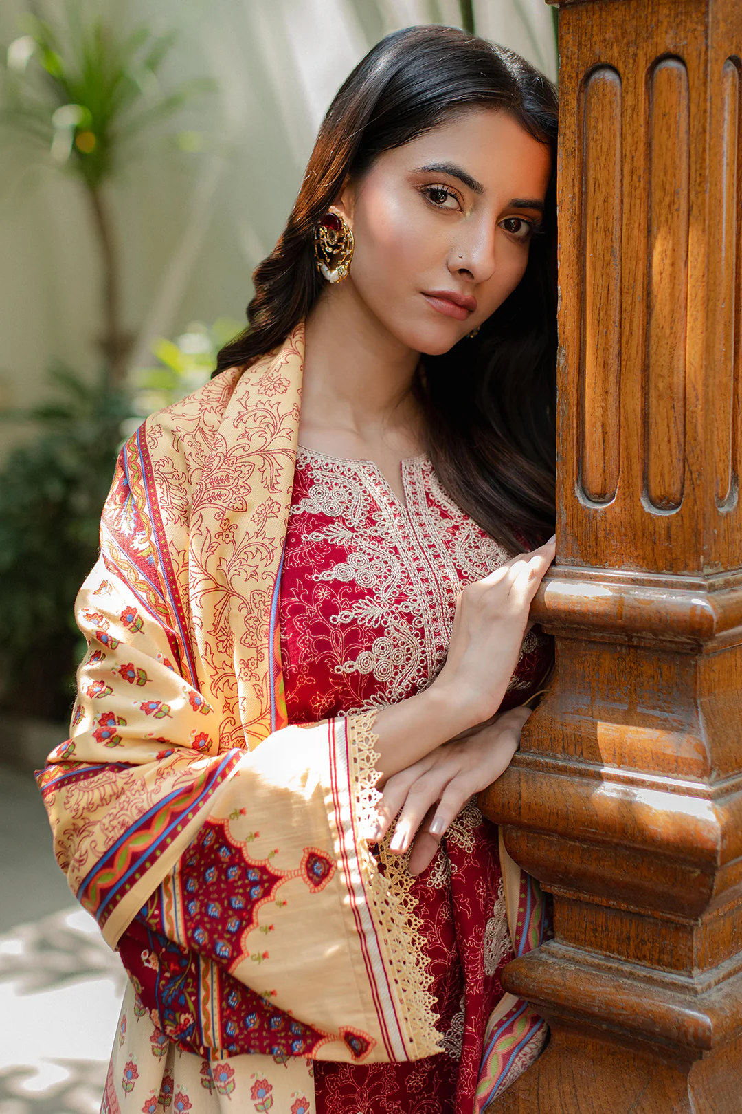 Embroidered Shirt Shalwar Dupatta - 0309 - Image 2