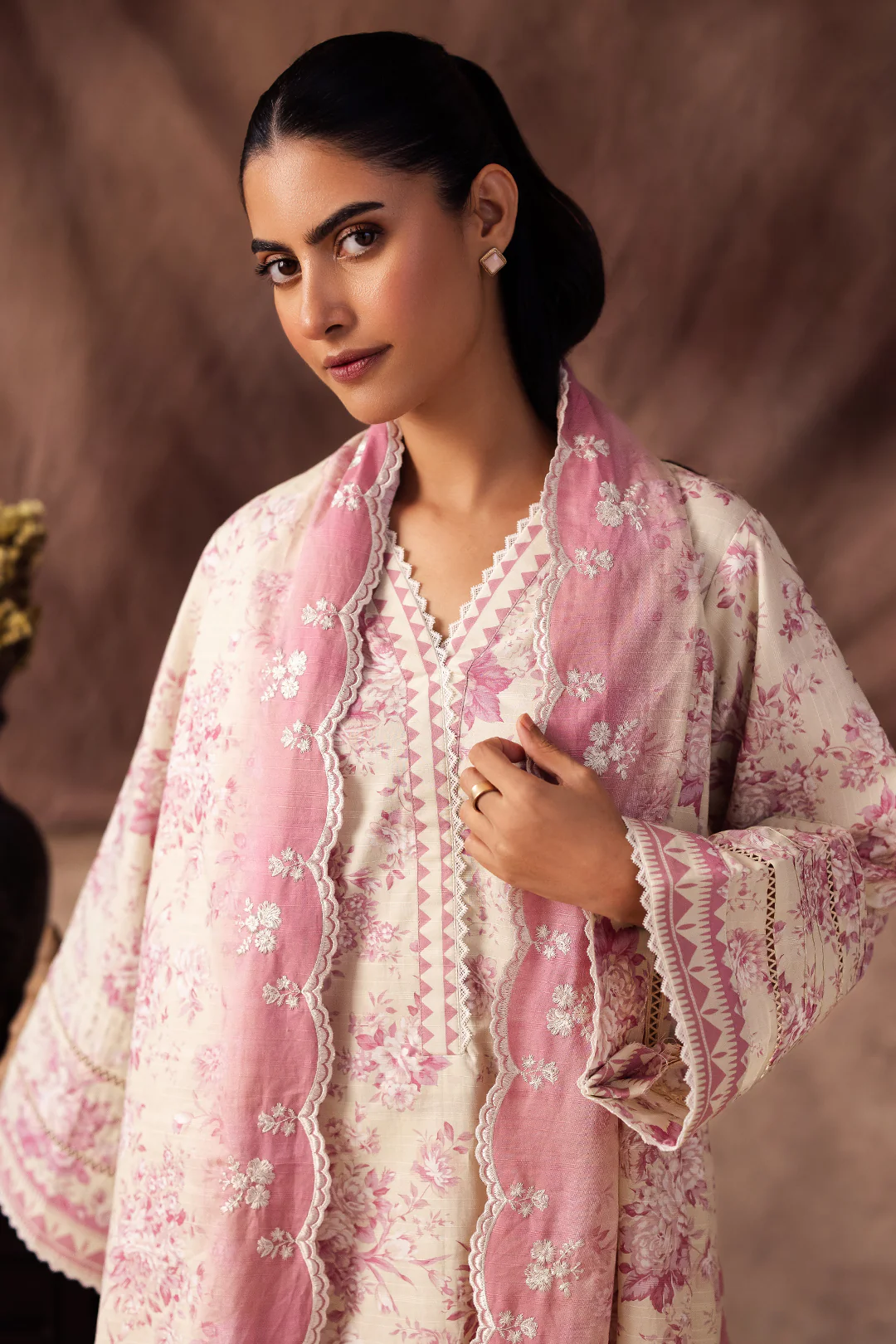 Embroidered Shirt Shalwar Dupatta - 0312 - Image 2