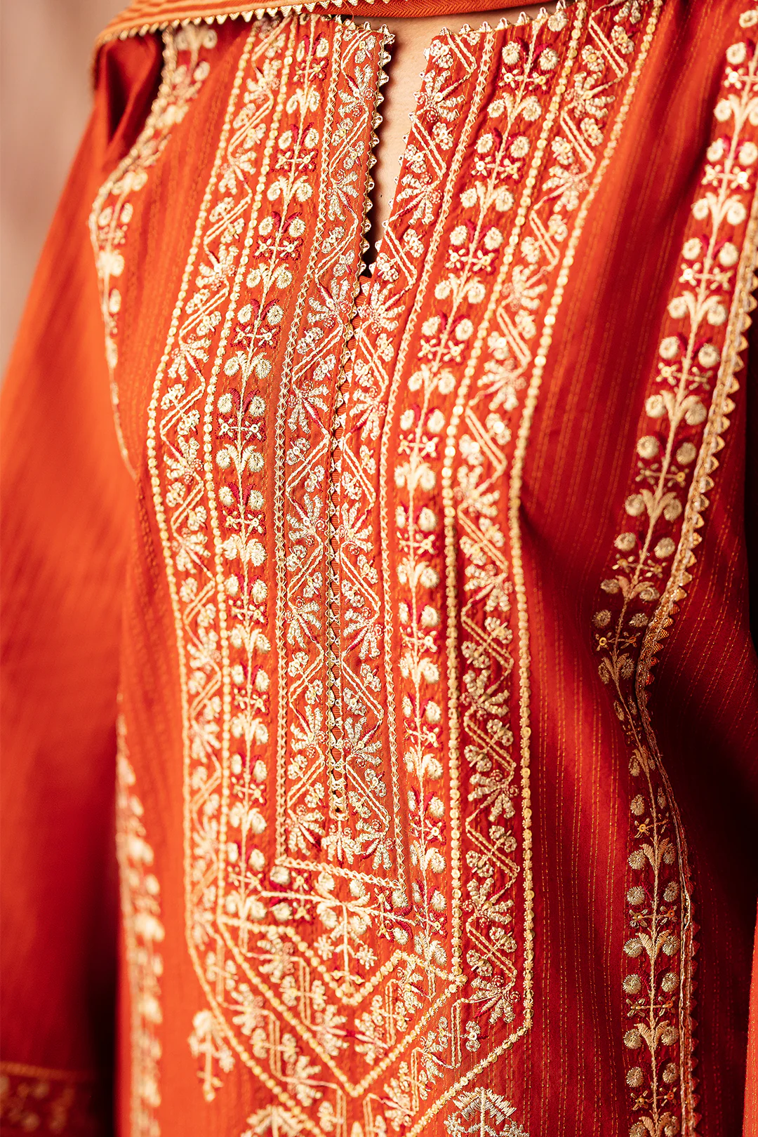 Embroidered Shirt Shalwar Dupatta - 0315 - Image 3