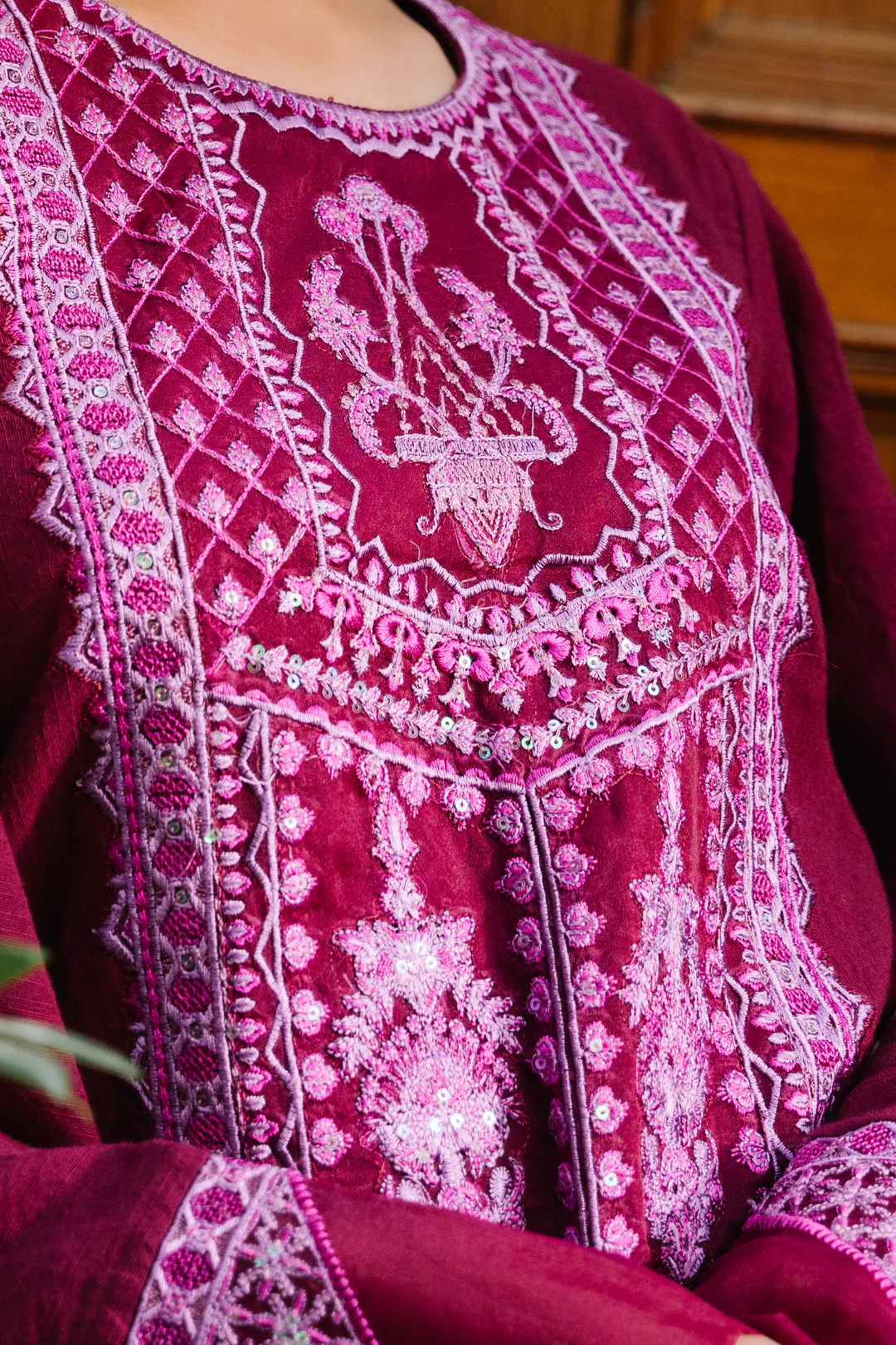 Embroidered Shirt Shalwar Dupatta - 0319 - Image 4