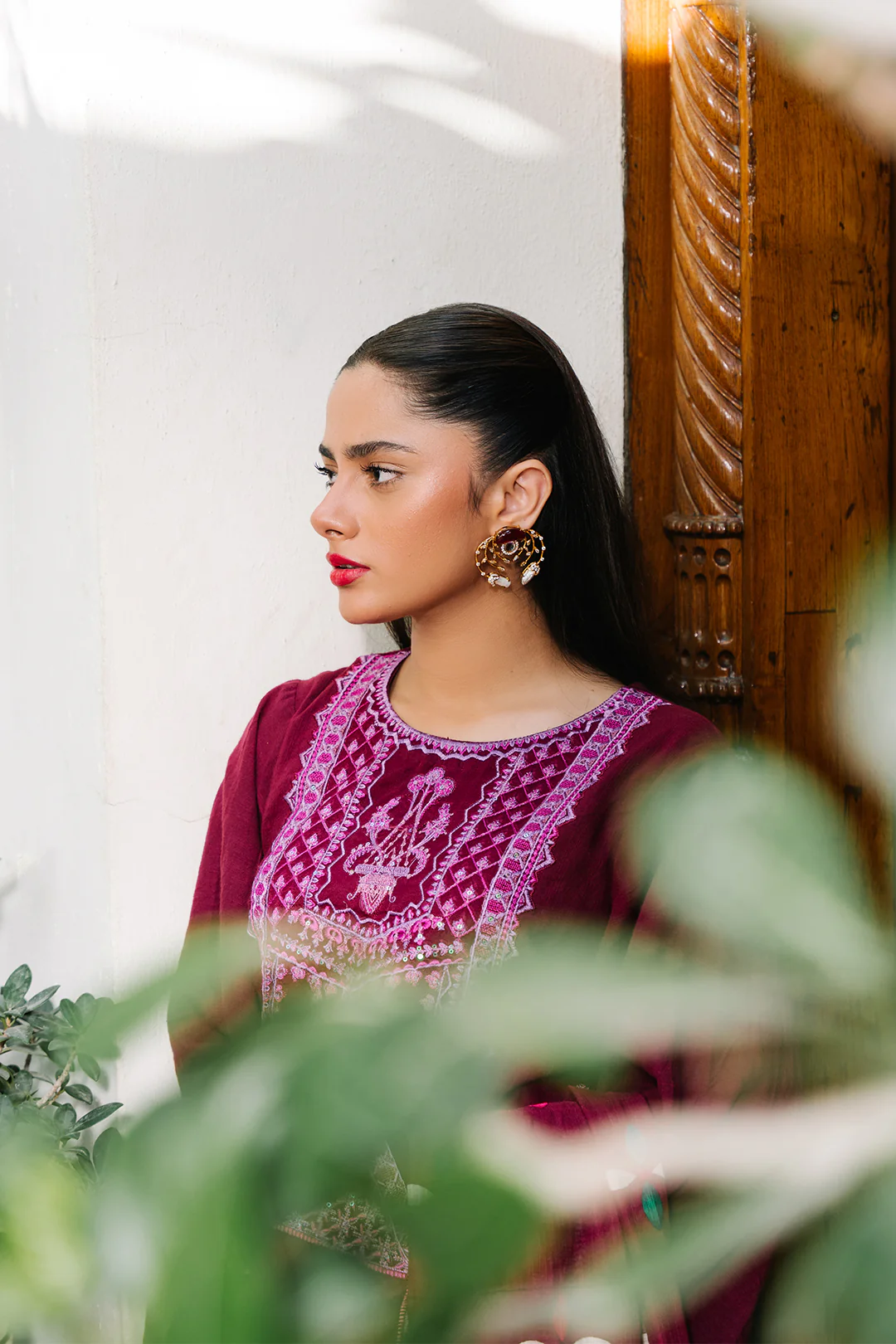 Embroidered Shirt Shalwar Dupatta - 0319 - Image 5