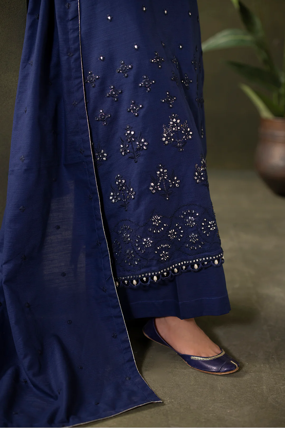 Embroidered Shirt Shalwar Dupatta - 0322 - Image 4