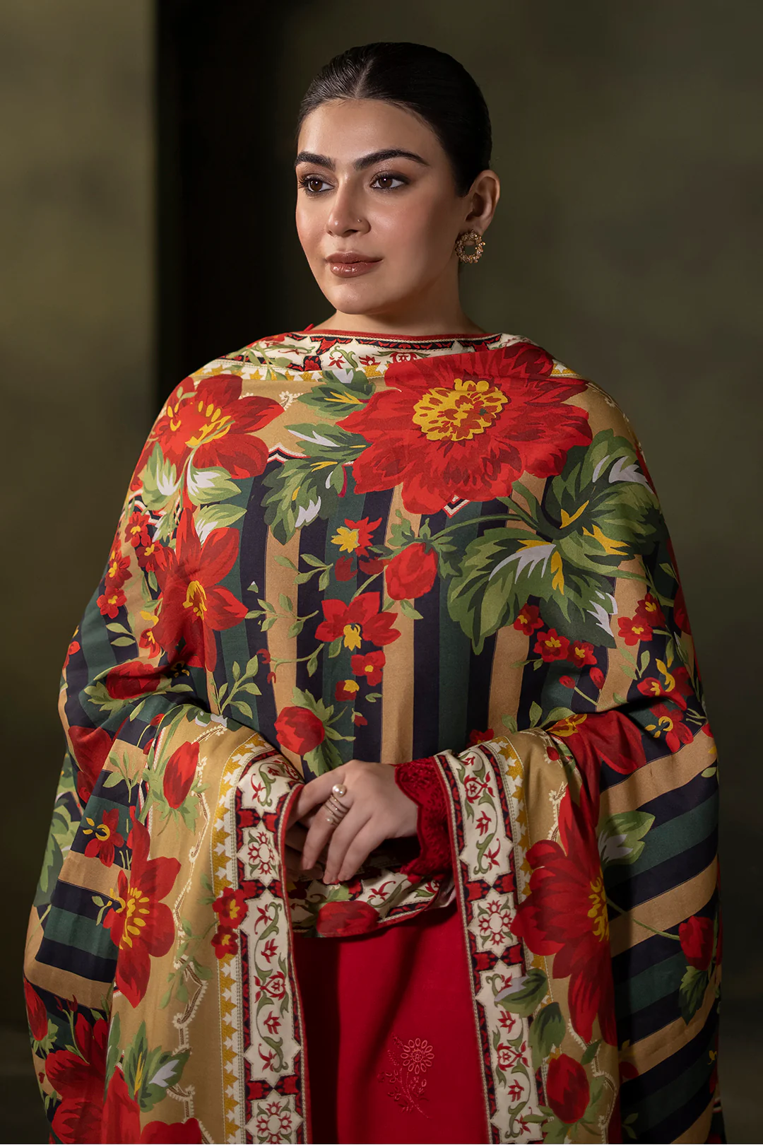 Embroidered Shirt Shalwar Dupatta - 0324 - Image 7