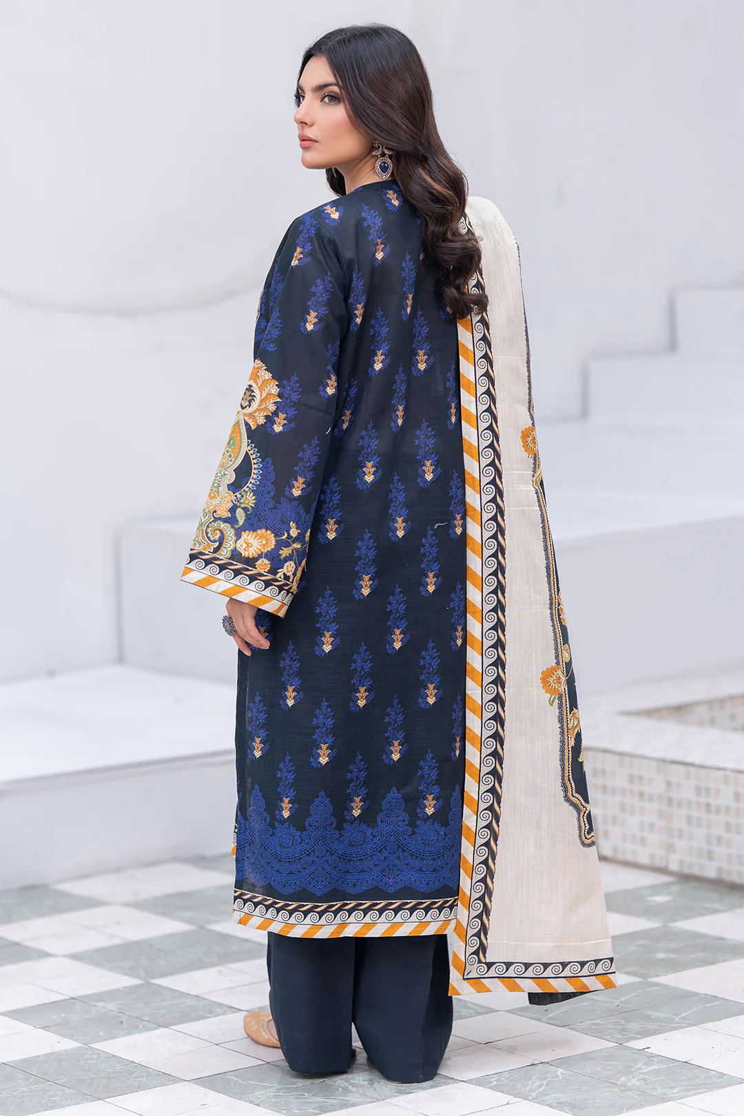 Embroidered Shirt Shalwar Dupatta - 0475 - Image 5