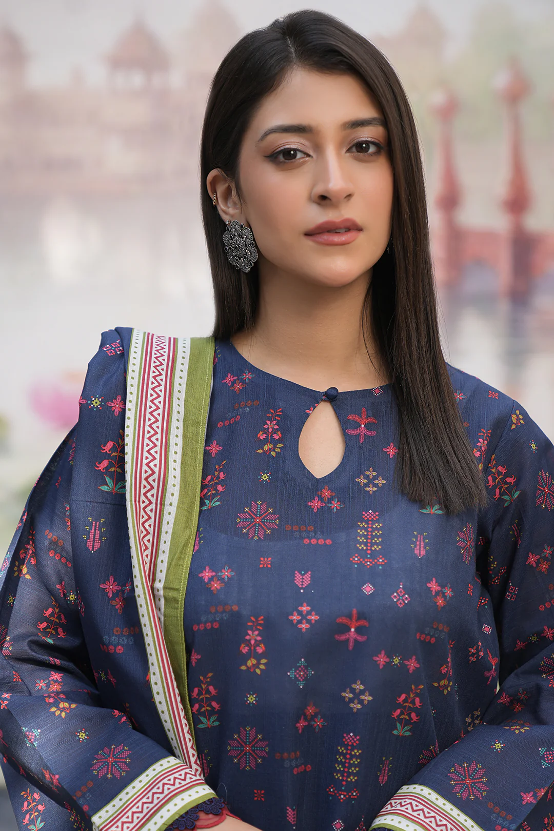 Embroidered Shirt Shalwar Dupatta - 0478 - Image 2
