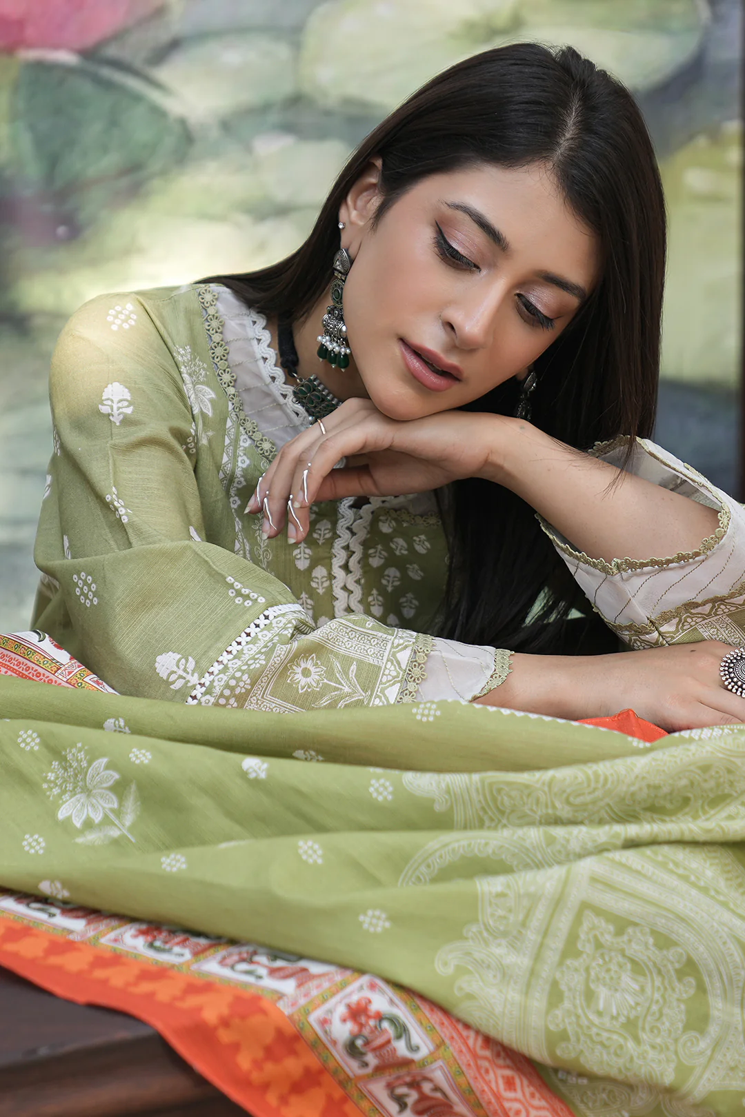 Embroidered Shirt Shalwar Dupatta - 0479 - Image 2
