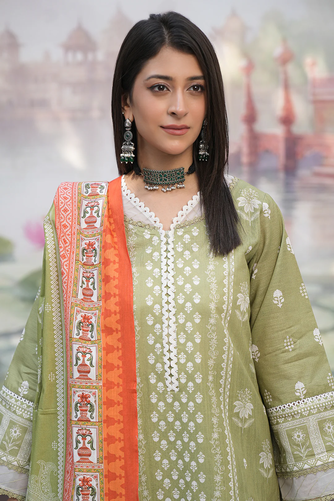 Embroidered Shirt Shalwar Dupatta - 0479 - Image 3