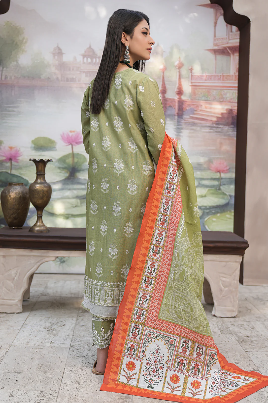 Embroidered Shirt Shalwar Dupatta - 0479 - Image 5