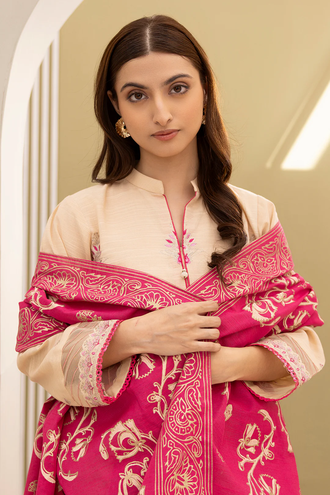 Embroidered Shirt Shalwar Dupatta - 0488 - Image 5