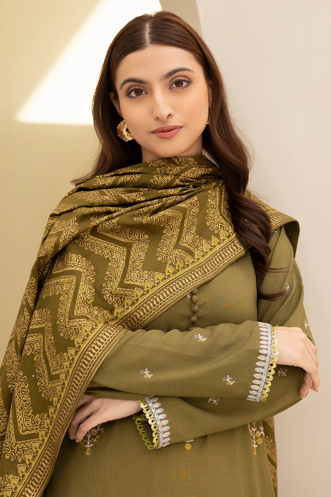 Embroidered Shirt Shalwar Dupatta - 0491