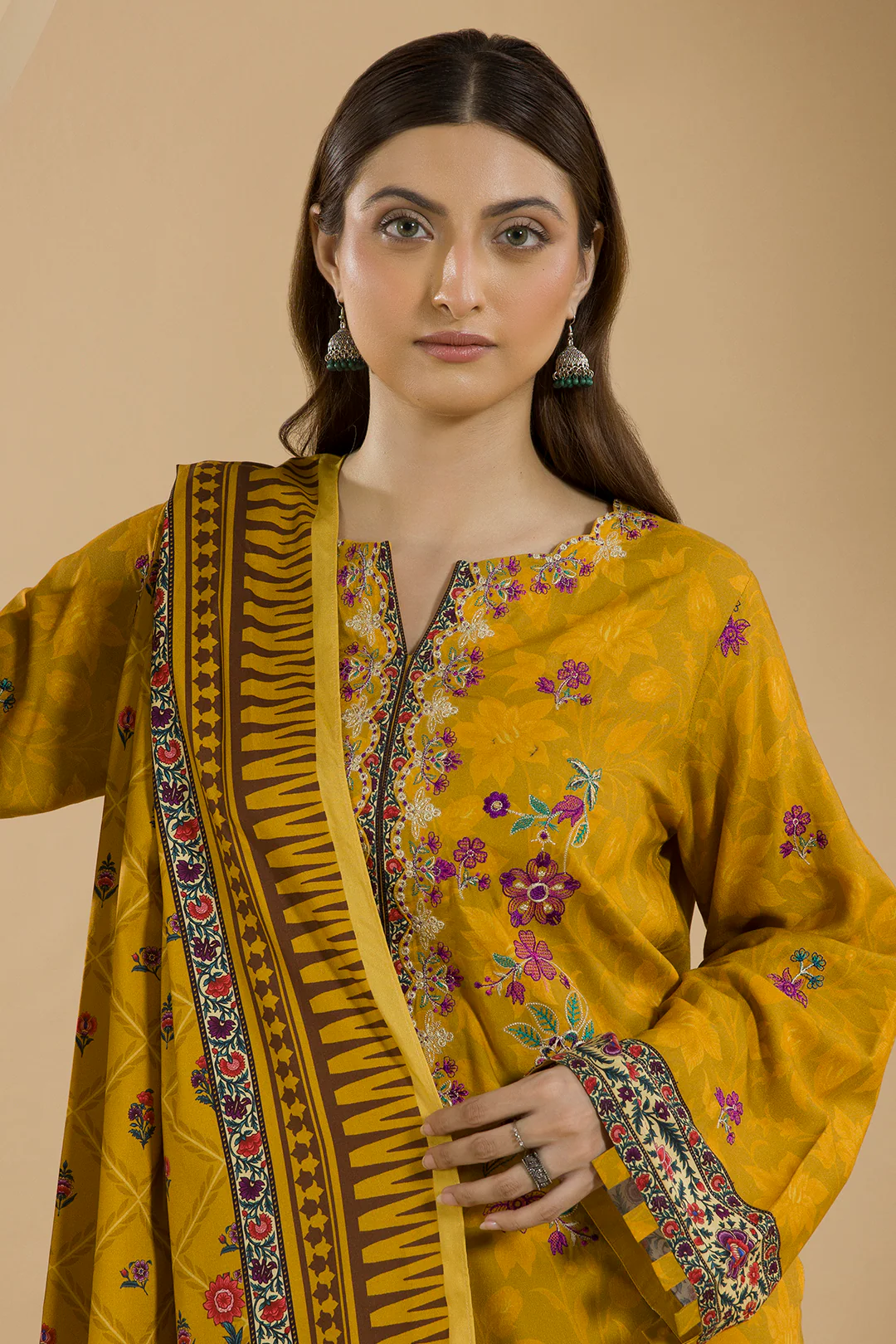 Embroidered Shirt Shalwar Dupatta - 0113 - Image 2