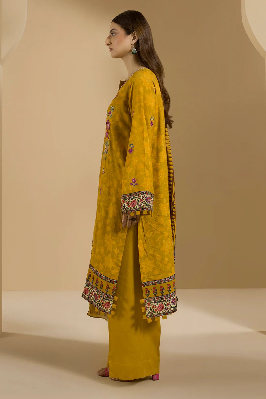 Embroidered Shirt Shalwar Dupatta - 0113 - Image 9