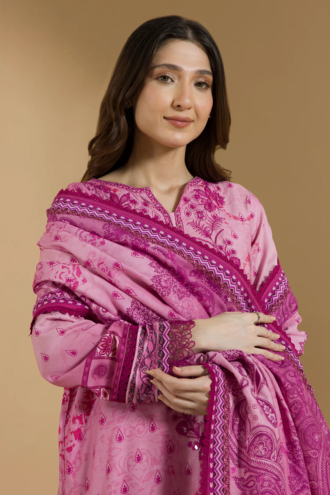 Embroidered Shirt Shalwar Dupatta - 0115 - Image 2