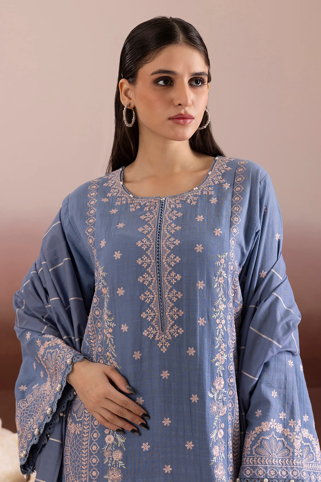 Embroidered Shirt Shalwar Dupatta - 0169