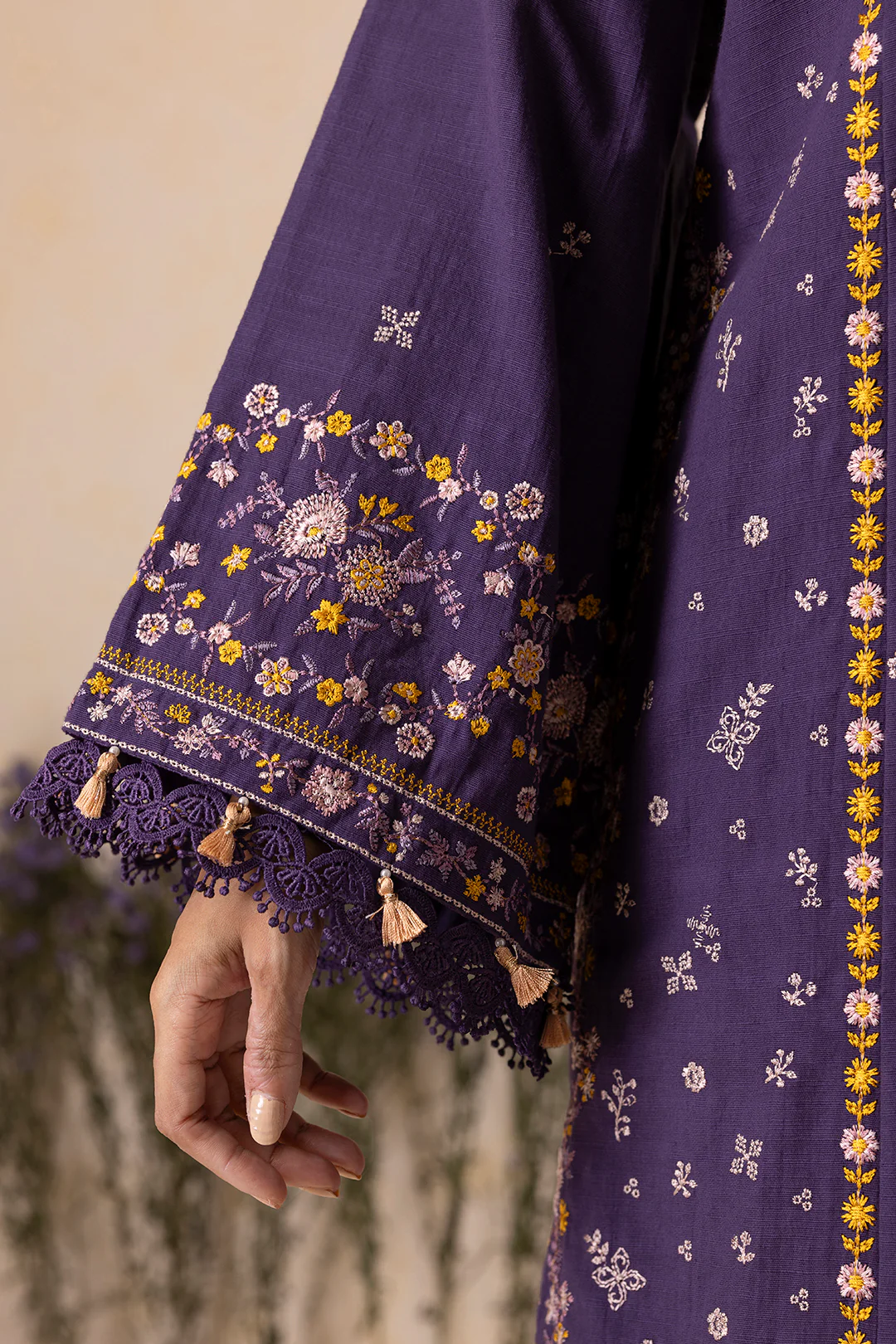 Embroidered Shirt Shalwar Dupatta - 0173 - Image 6