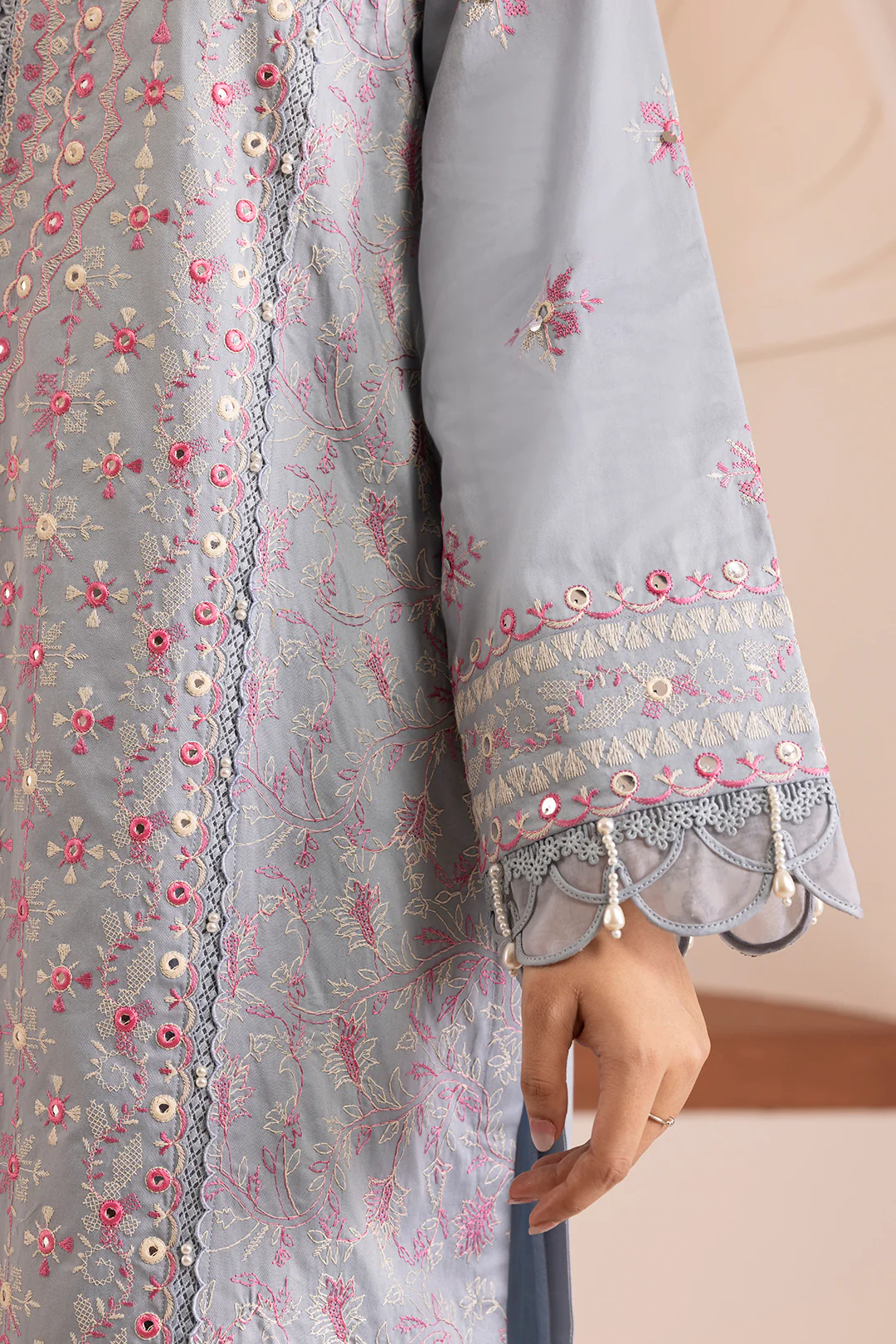Embroidered Shirt Shalwar Dupatta - 0257 - Image 8