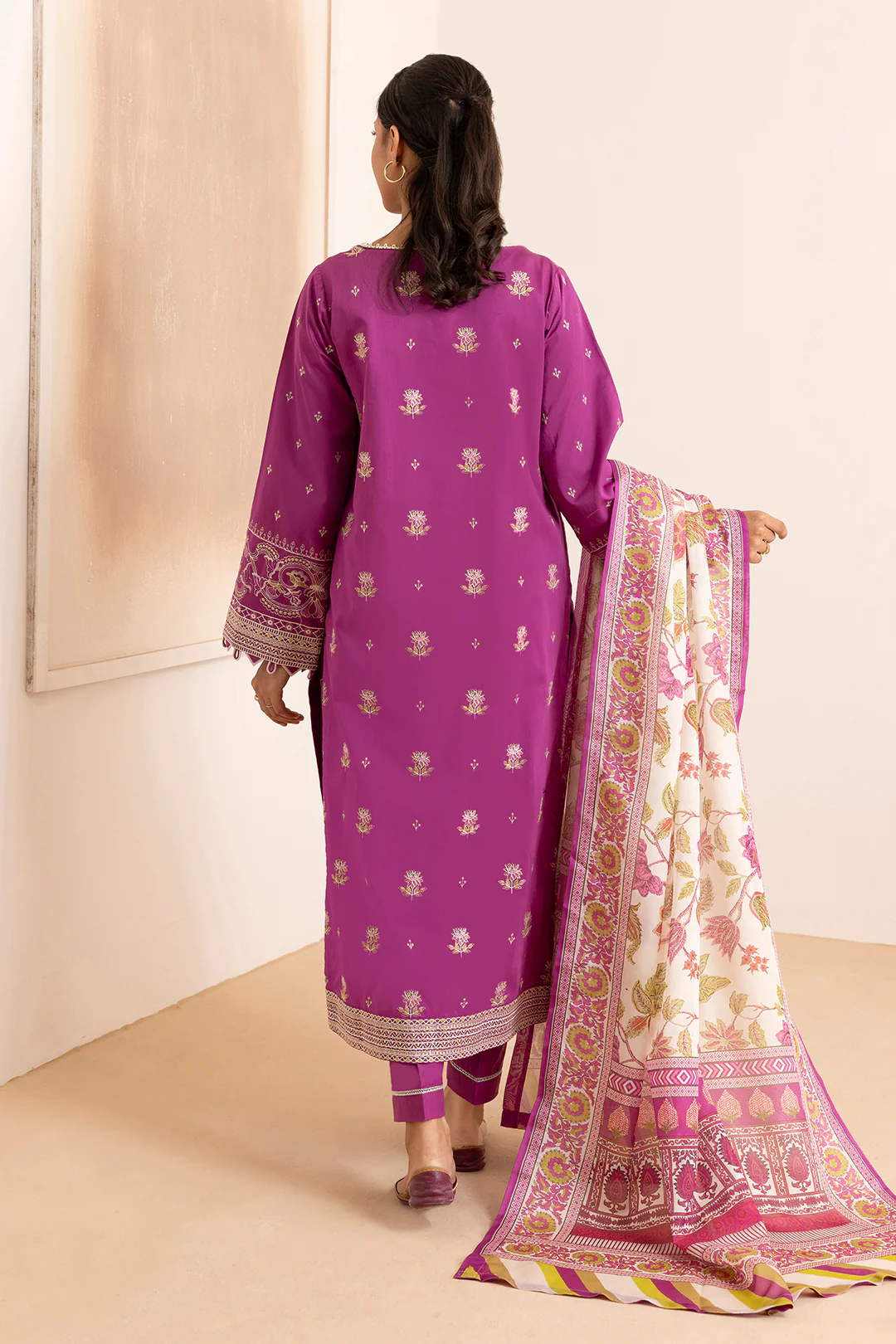 Embroidered Shirt Shalwar Dupatta - 0259 - Image 9