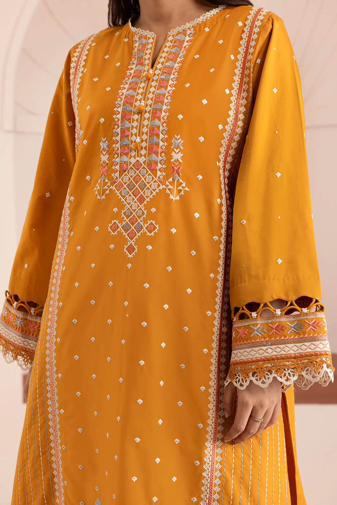 Embroidered Shirt Shalwar Dupatta - 0262 - Image 8