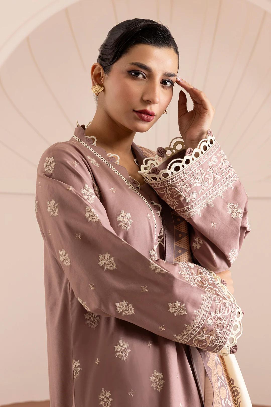 Embroidered Shirt Shalwar Dupatta - 0270 - Image 3