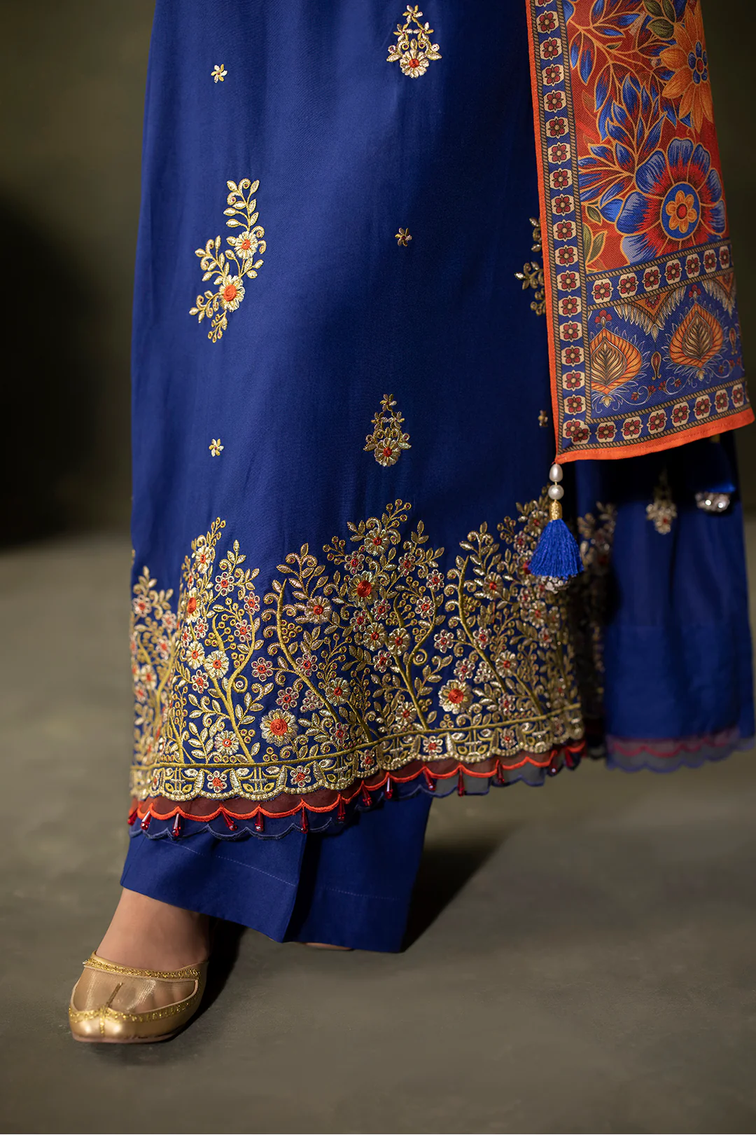 Embroidered Shirt Shalwar Shawl - 0330 - Image 3