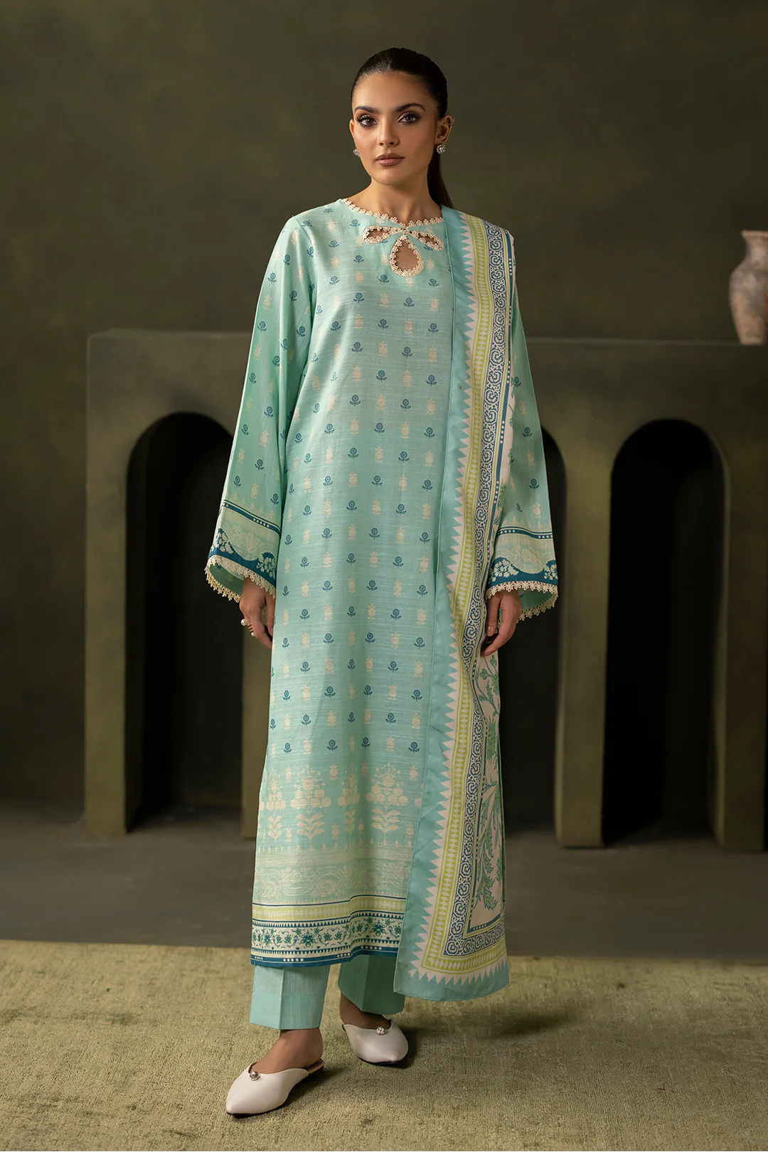 Shirt Shalwar Shawl - 0198 - Image 4